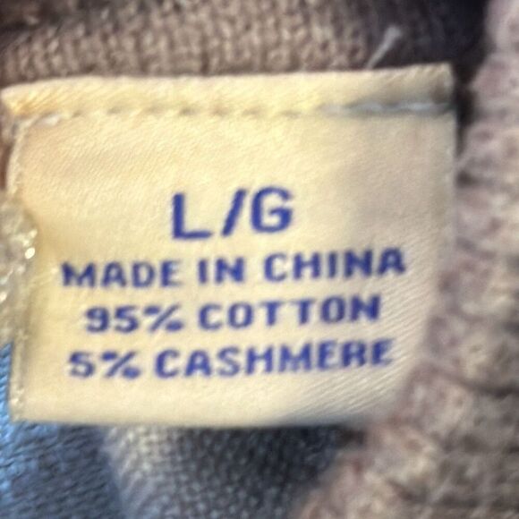 Tommy Bahama Brown Sweater T40057 Island Luxe Half Zip Size L 5% Cashmere - Picture 6 of 7